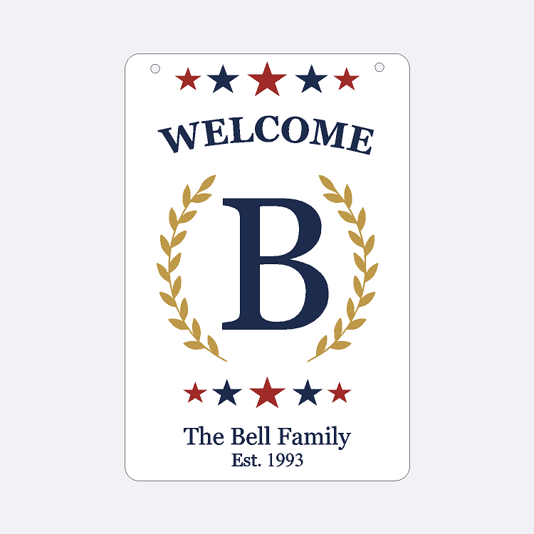 Freedom 250 Heritage — Welcome Monogram Garden Sign