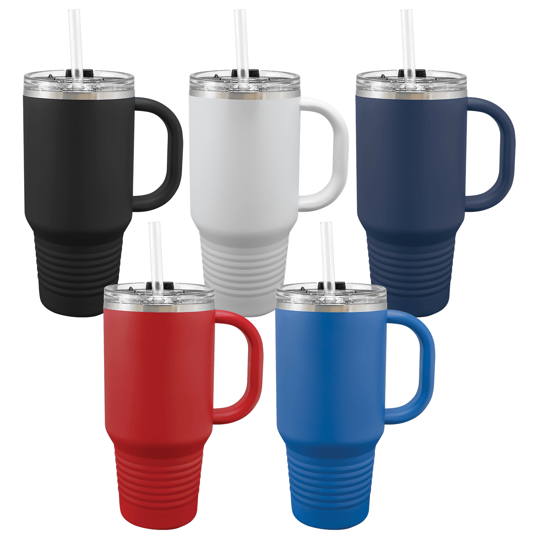 Insulated travel mug with straw - perfect for employee recognition gifts and promotional products