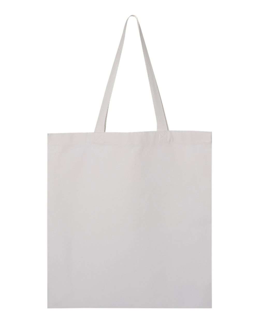 White canvas tote bag back view - customizable with logos and designs for bulk orders and gifts