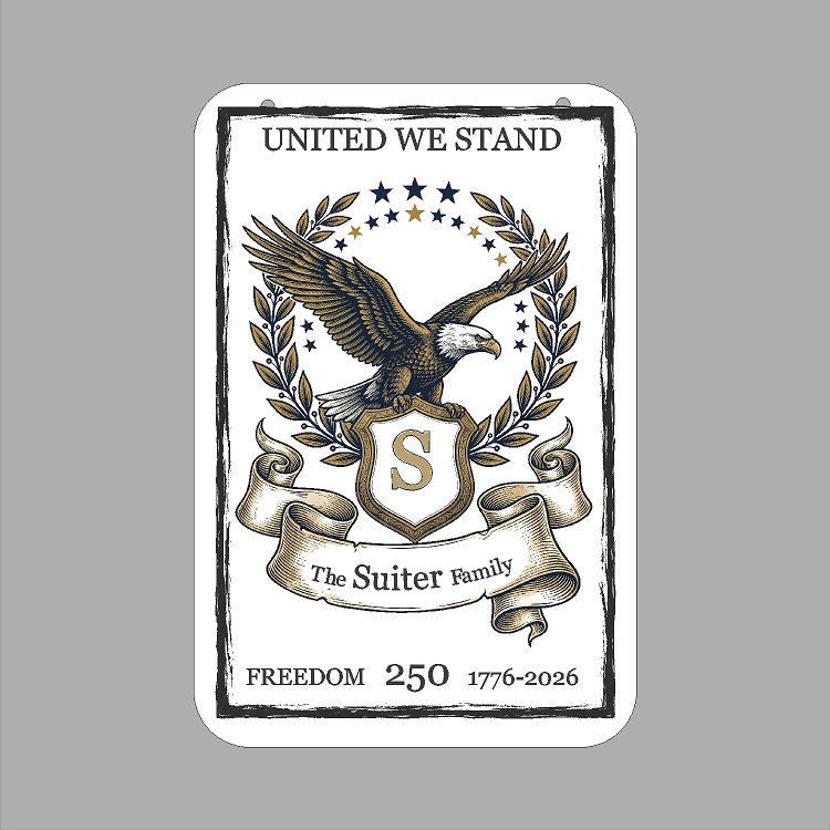 Freedom 250 Heritage — United We Stand Eagle Garden Sign
