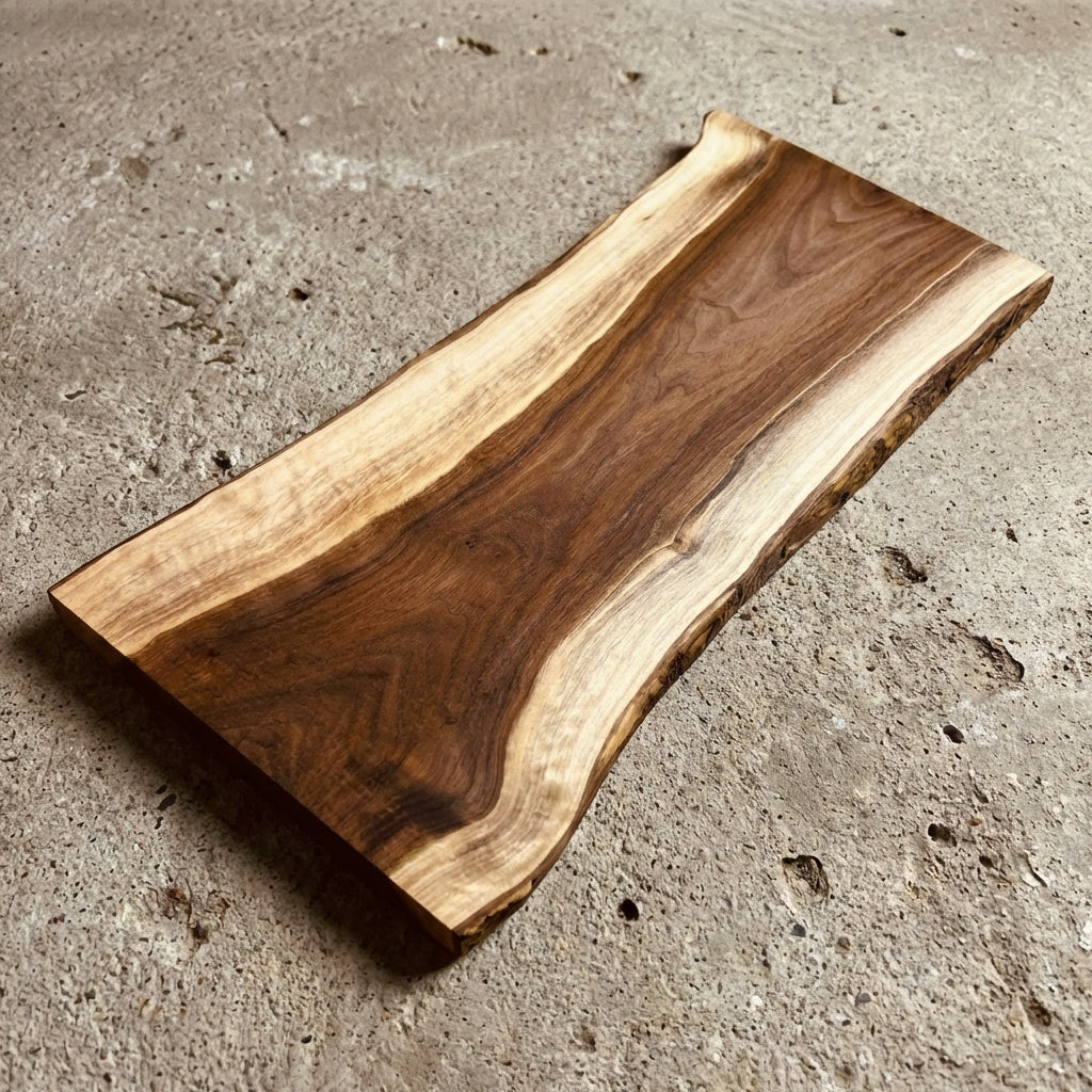 Laser engraved black walnut cutting board - luxury wood board for housewarming gifts and executive corporate presents