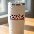 White Polar Camel golf tumbler 20oz - custom laser engraved drinkware for corporate golf gifts and tournament prizes
