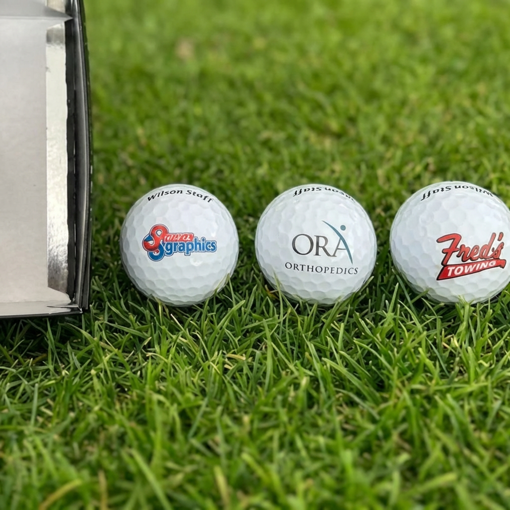 Custom UV Printed TaylorMade Golf Balls | Full Color Logo & Text | Corporate Gifts & Tournament Favors