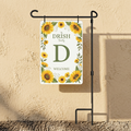 Custom Personalized Family Garden Sign - White with Full Color Flower Collection
