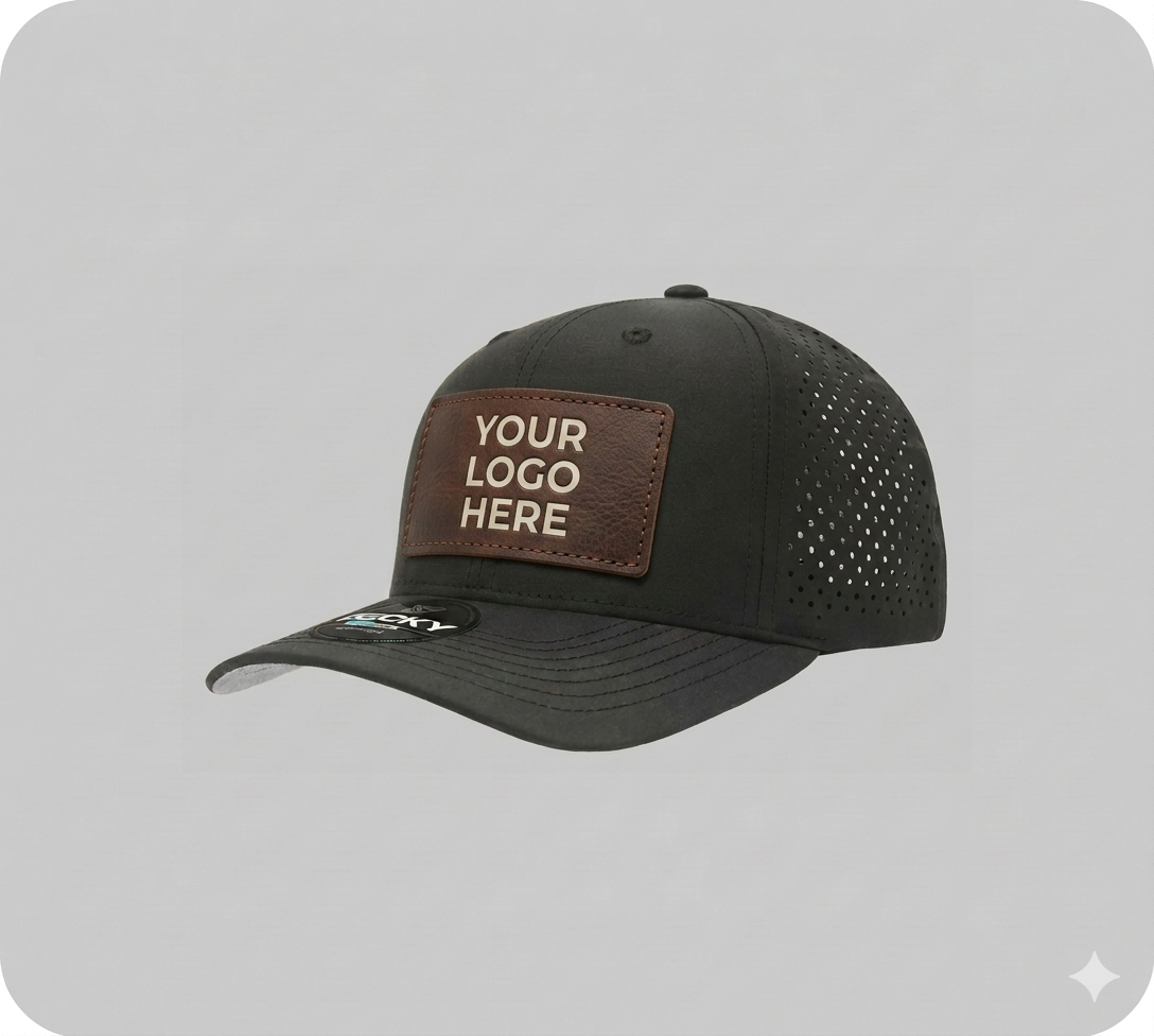 Decky 6227 6 Panel Mid Profile Structured Perforated Performance Cap