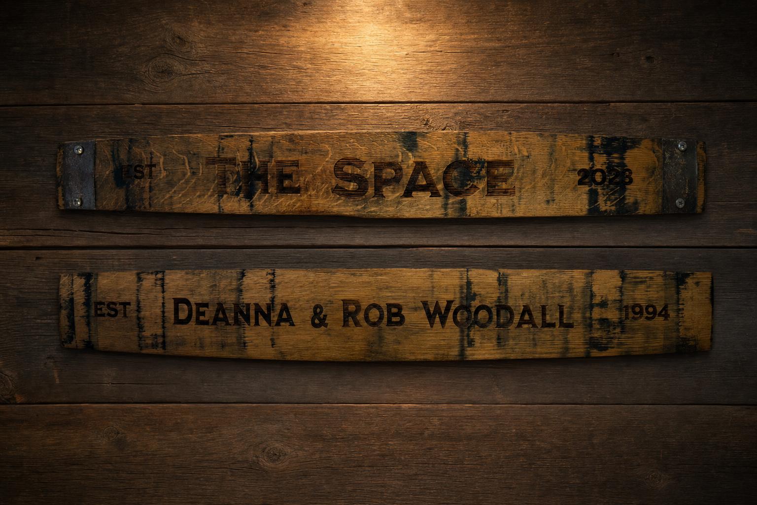 Personalized Laser Engraved Barrel Stave | Custom Bar Sign & Rustic Home Décor | Unique Gift