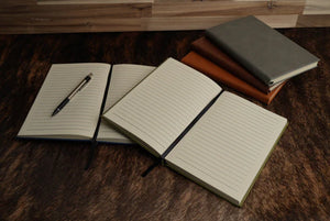 Personalized leatherette journal notebook with lines pages
