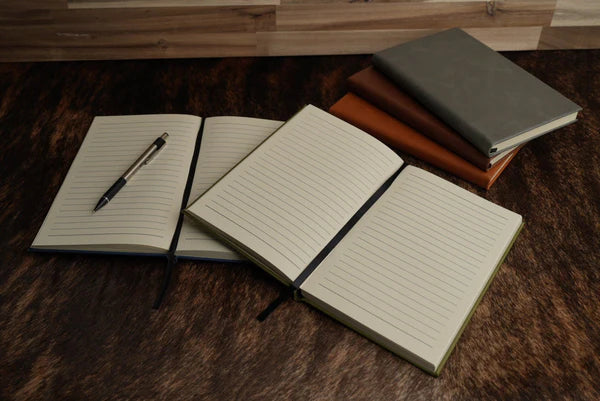 Personalized leatherette journal notebook with lines pages
