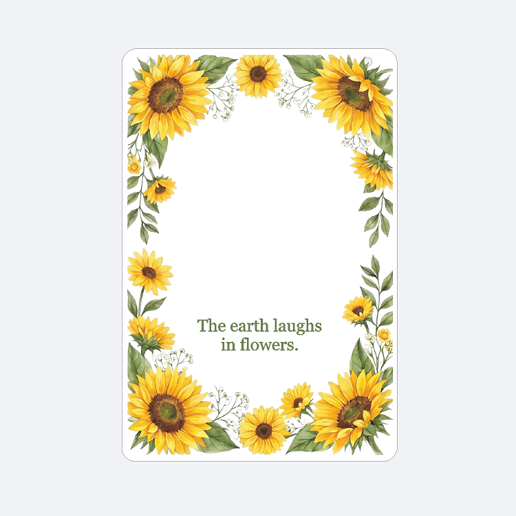 Custom Personalized Family Garden Sign - White with Full Color Flower Collection
